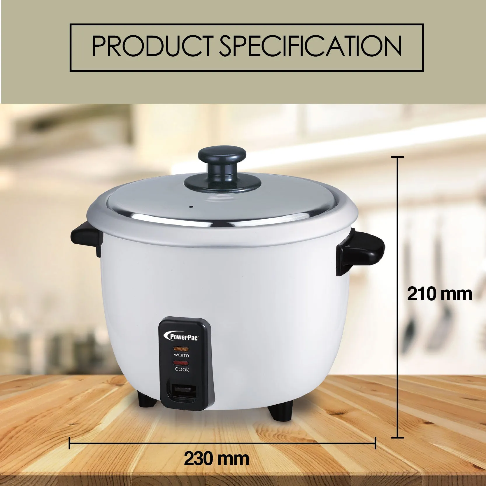 0.6L Rice Cooker with Aluminium inner pot  (PPRC2)