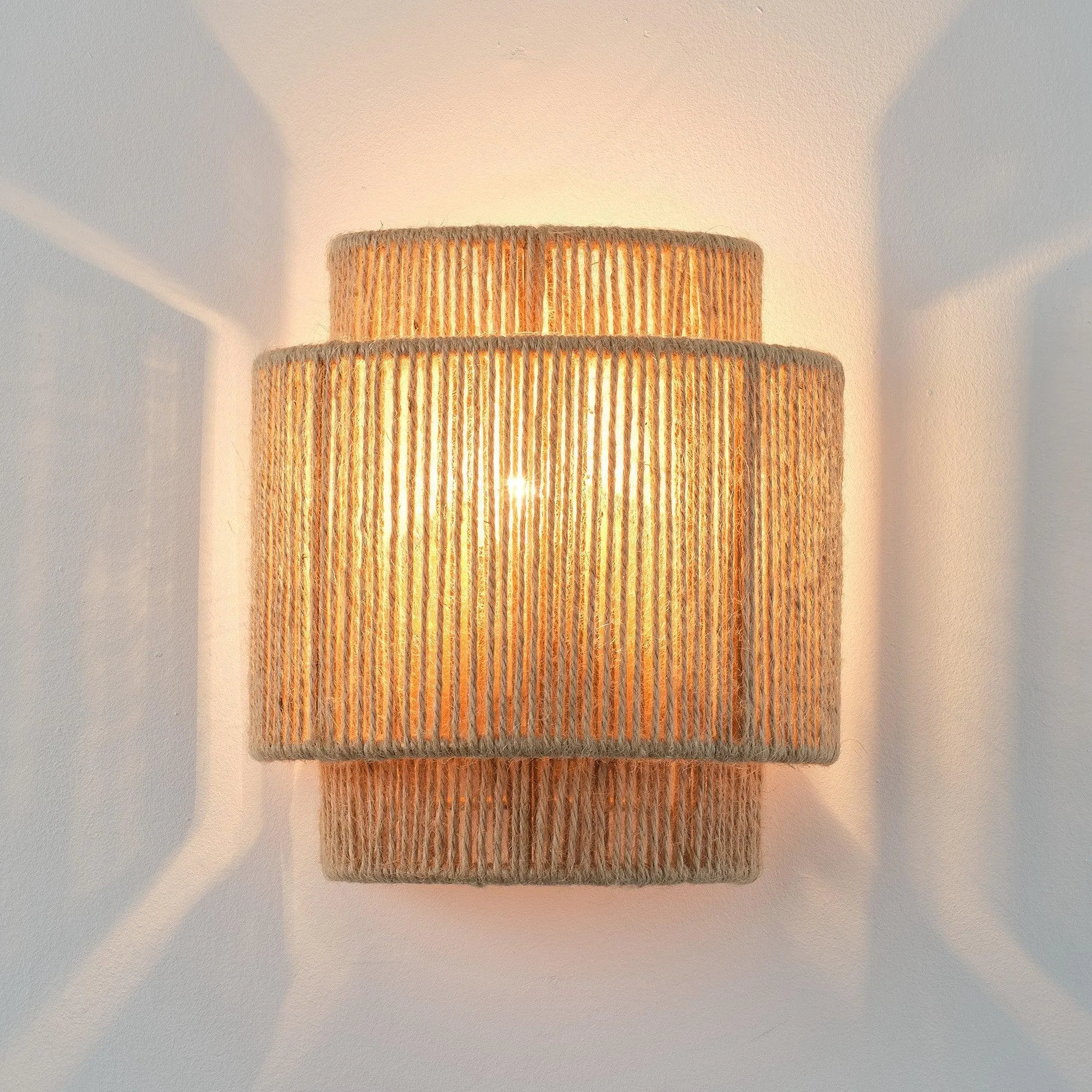 1-Light Farmhouse Rattan Wall Sconce Lighting