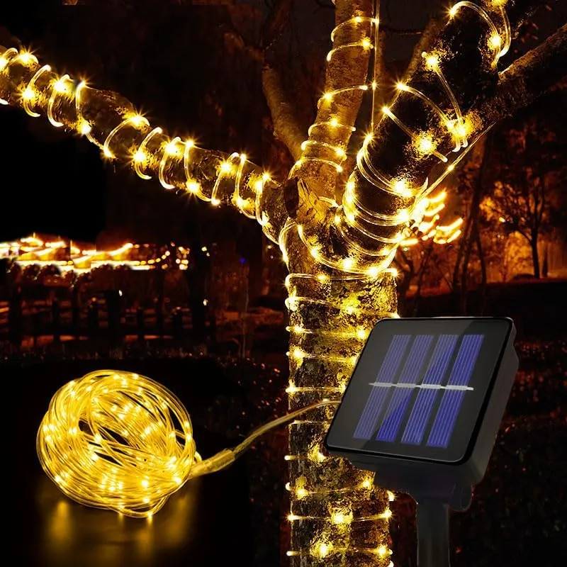 100 LED 8 mode  Waterproof Outdoor Solar Tube Light - 10m