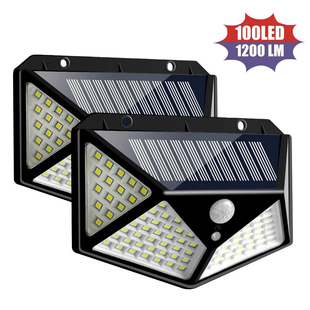 100 LED Solar Wall Light