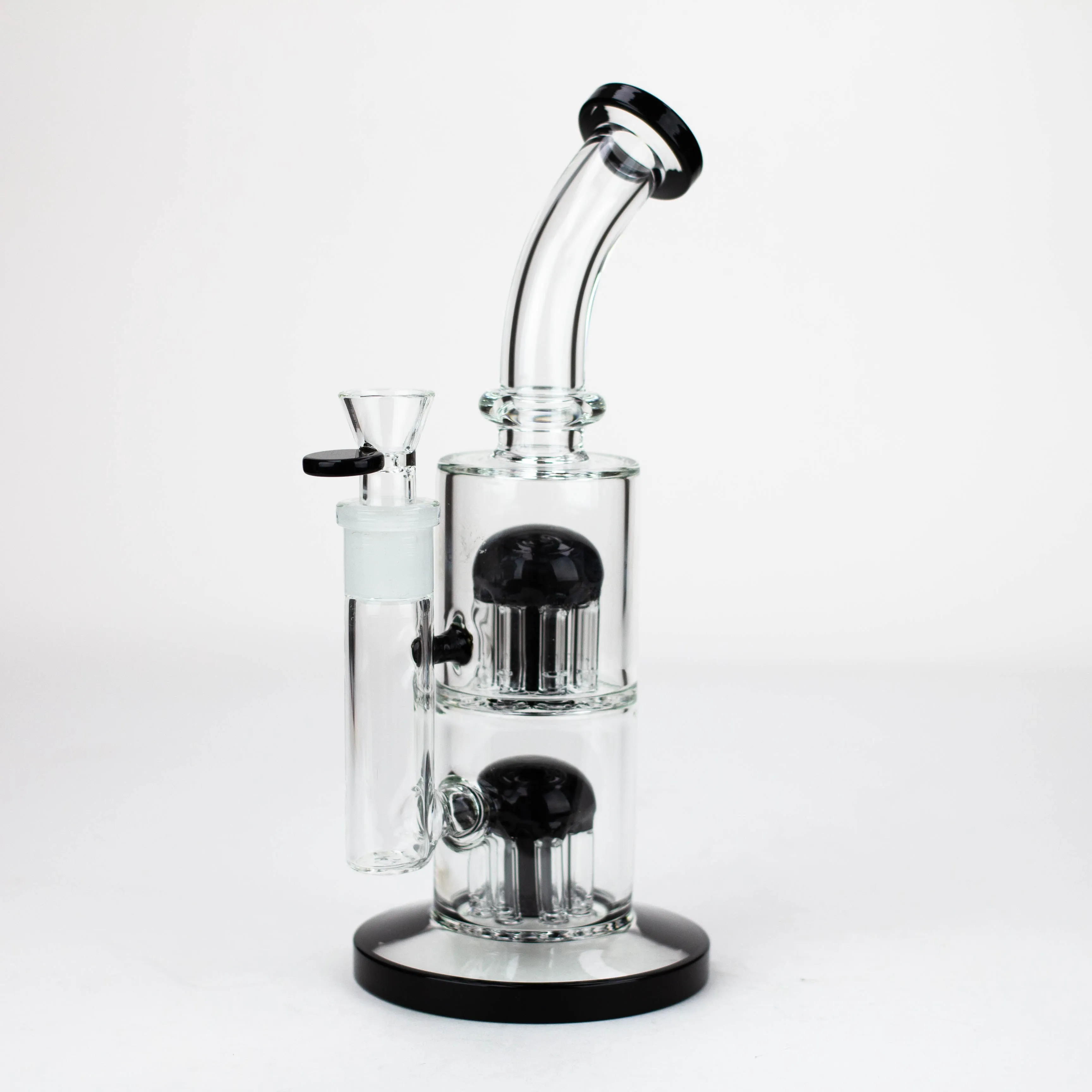 10" Glass Bubbler with Dual 8-Arms Perc