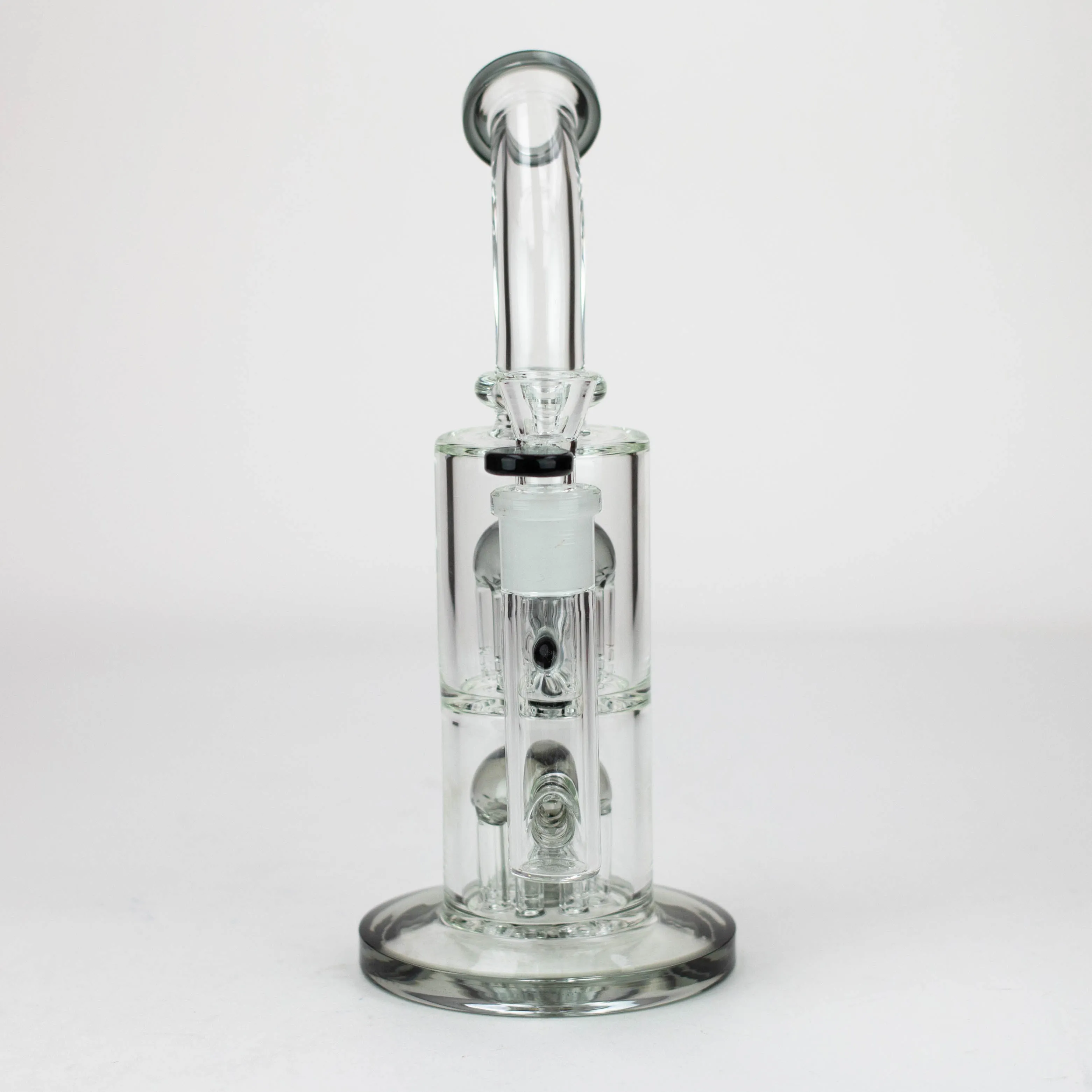 10" Glass Bubbler with Dual 8-Arms Perc