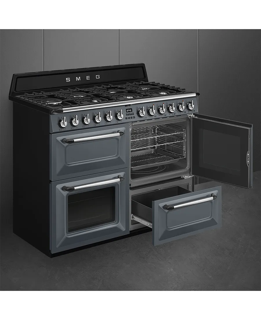 110cm Victoria Traditional Dual Fuel Range Cooker | Slate Grey