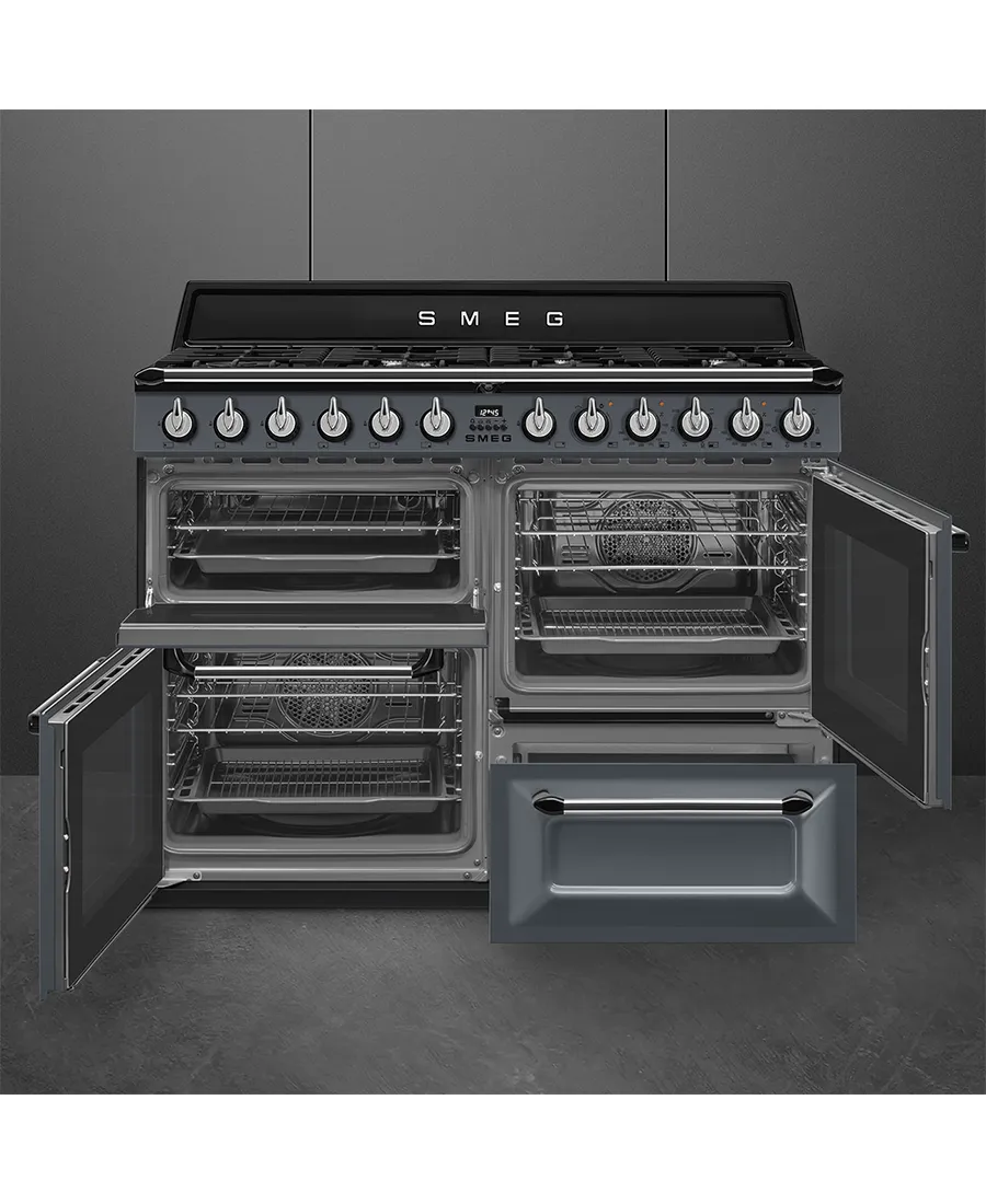 110cm Victoria Traditional Dual Fuel Range Cooker | Slate Grey