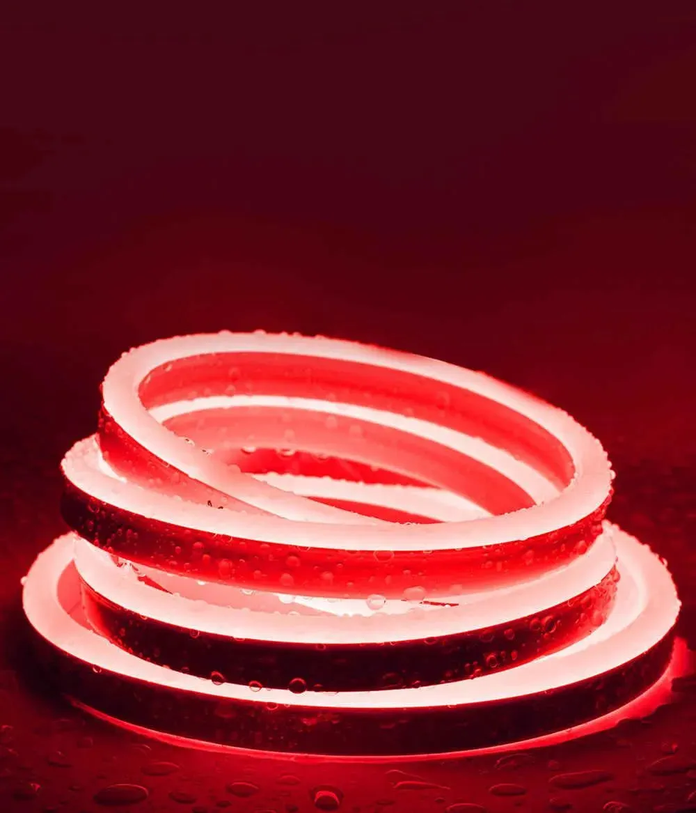 110V Eco Red LED Neon Rope Light Medium-Priced Energy Efficient 189Lumens/M