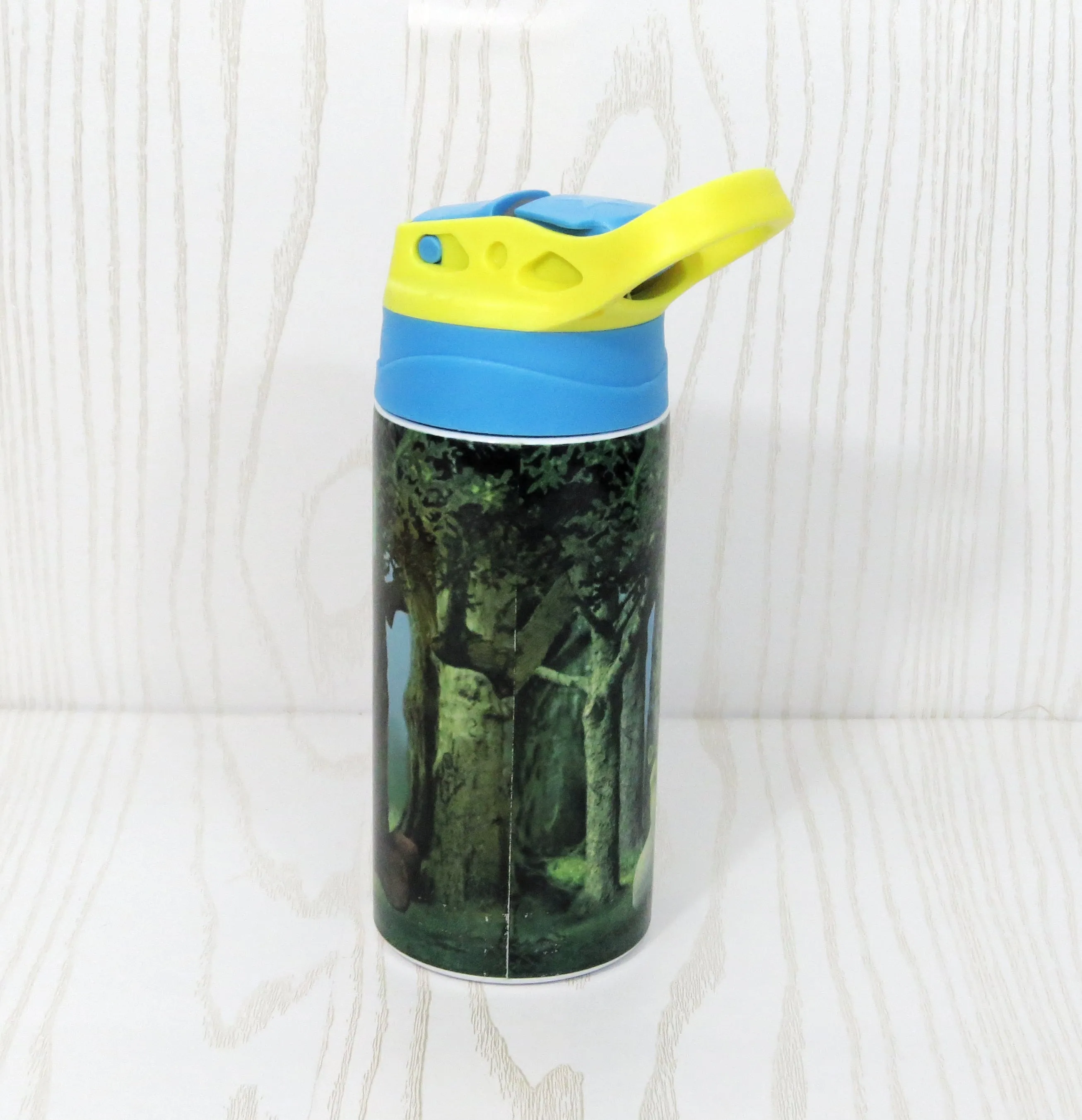 12 oz Green Ogre Steel Baseball Tumbler - Boys Water Bottle - Flip Top - Insulated Reusable - Straw - Personalized Custom with Handle