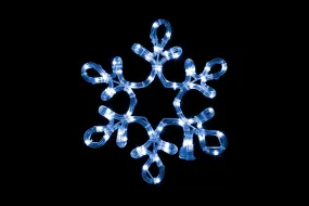 12" Blue Ropelit Snowflake with Star Middle