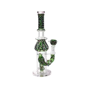 12" Percolator Water Bong Dot Color