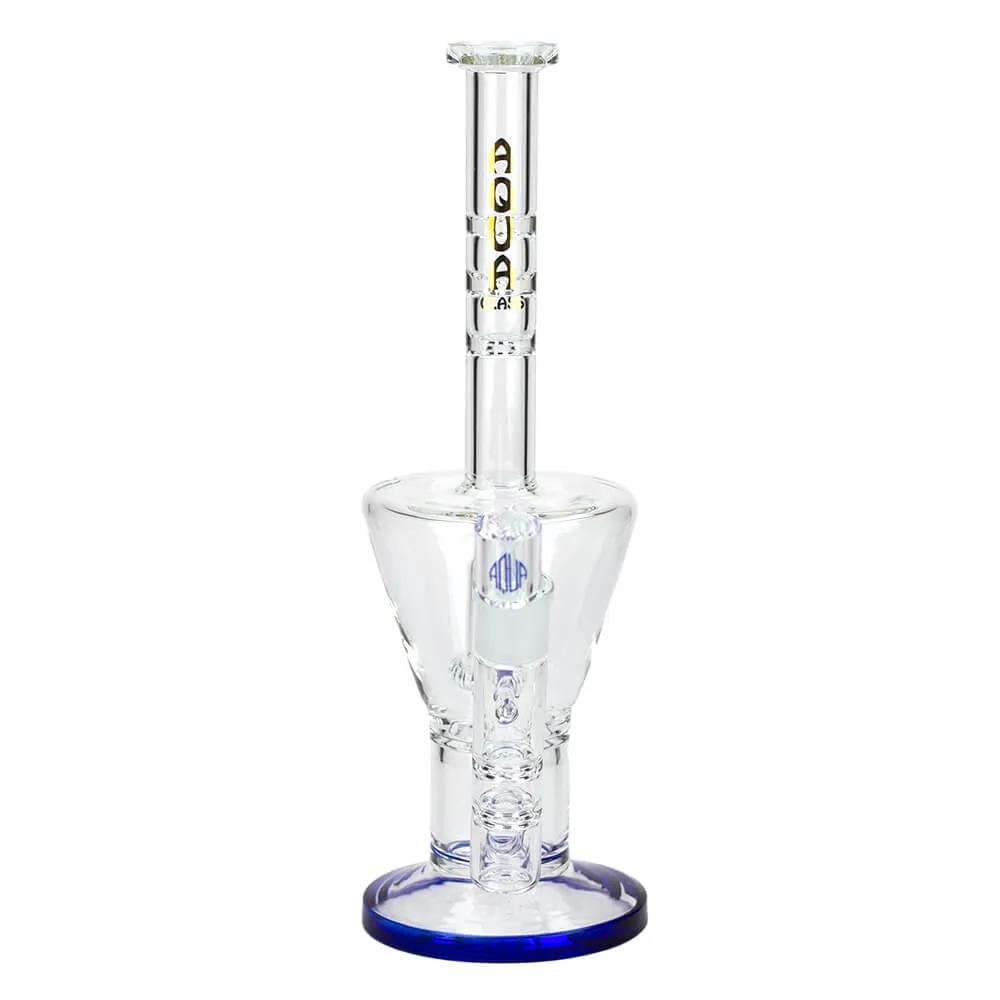 13" AQUA Glass 2-in-1 Sowerhead Percolator Glass Bong