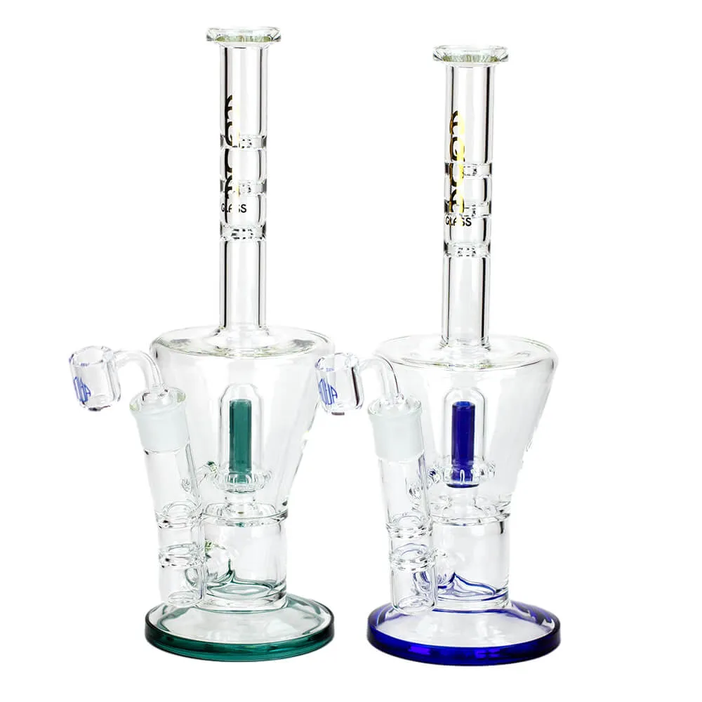 13" AQUA Glass 2-in-1 Sowerhead Percolator Glass Bong