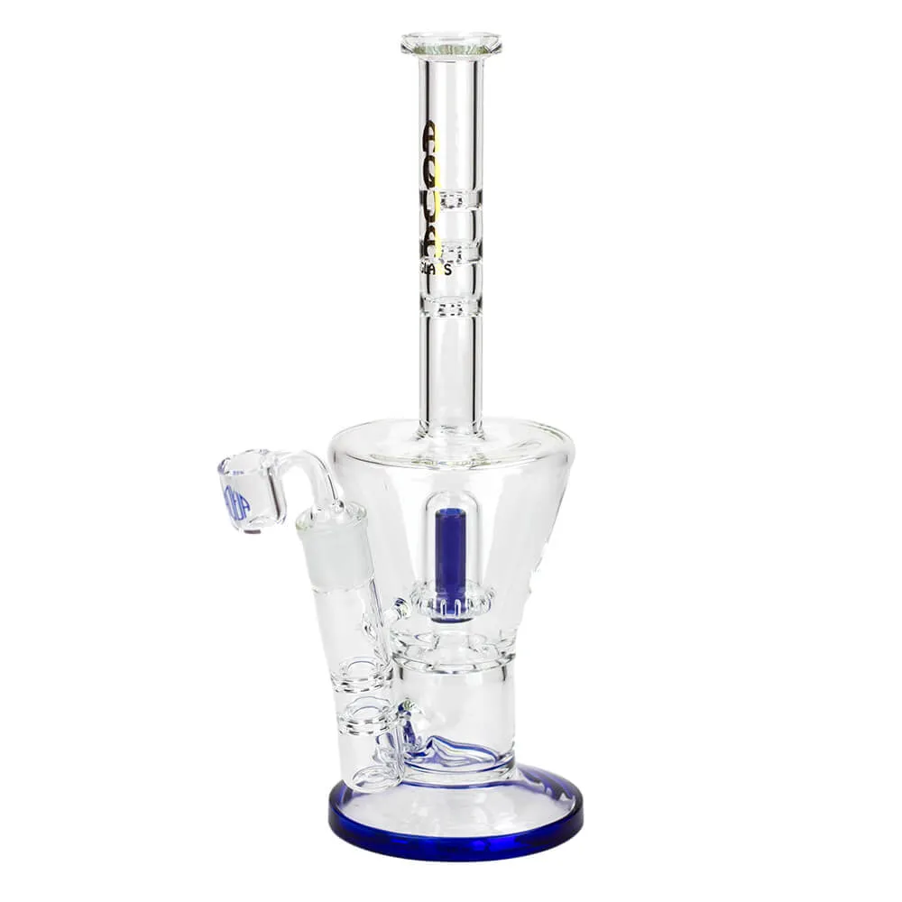 13" AQUA Glass 2-in-1 Sowerhead Percolator Glass Bong