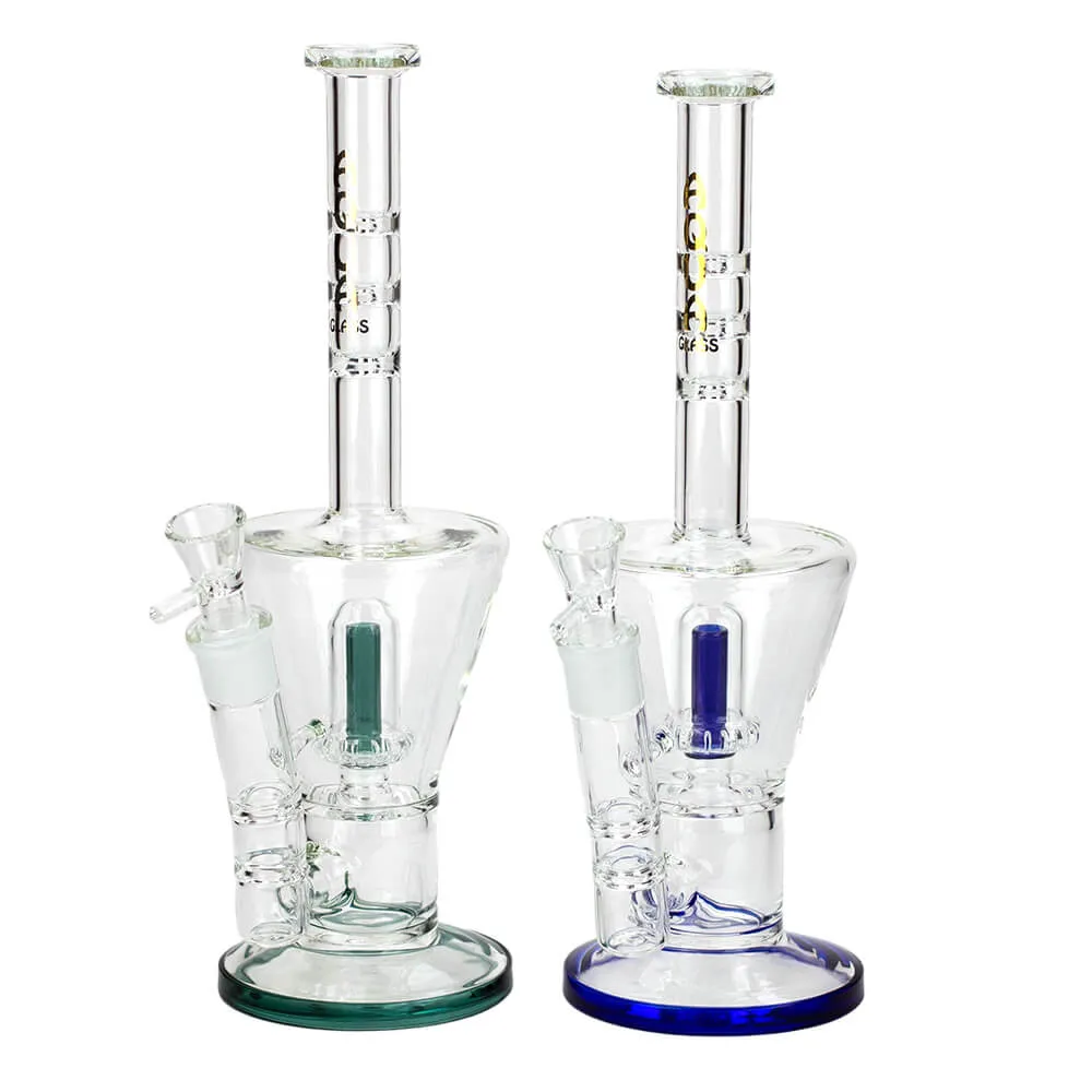 13" AQUA Glass 2-in-1 Sowerhead Percolator Glass Bong