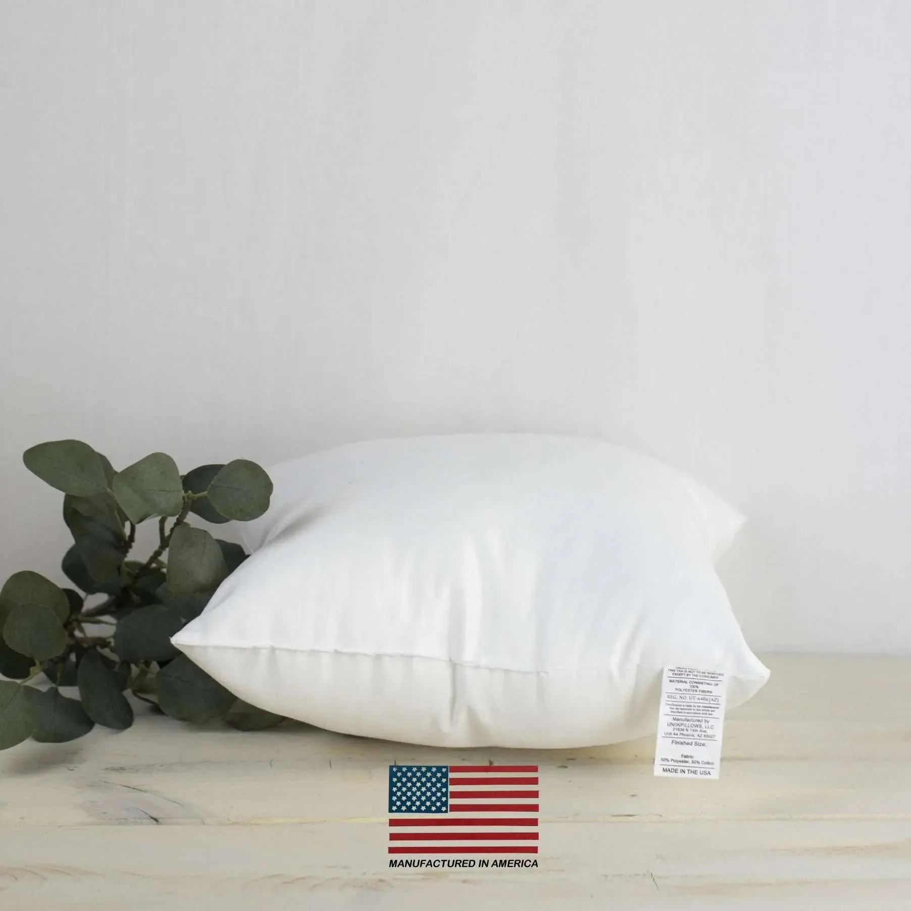 13x13 | Indoor Outdoor Hypoallergenic Polyester Pillow Insert | Quality Insert | Pillow Inners | Throw Pillow Insert | Square Pillow Inserts