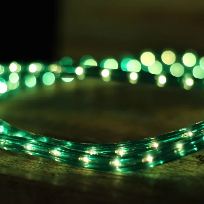 150' 1/2" Green Incandescent Rope Lights