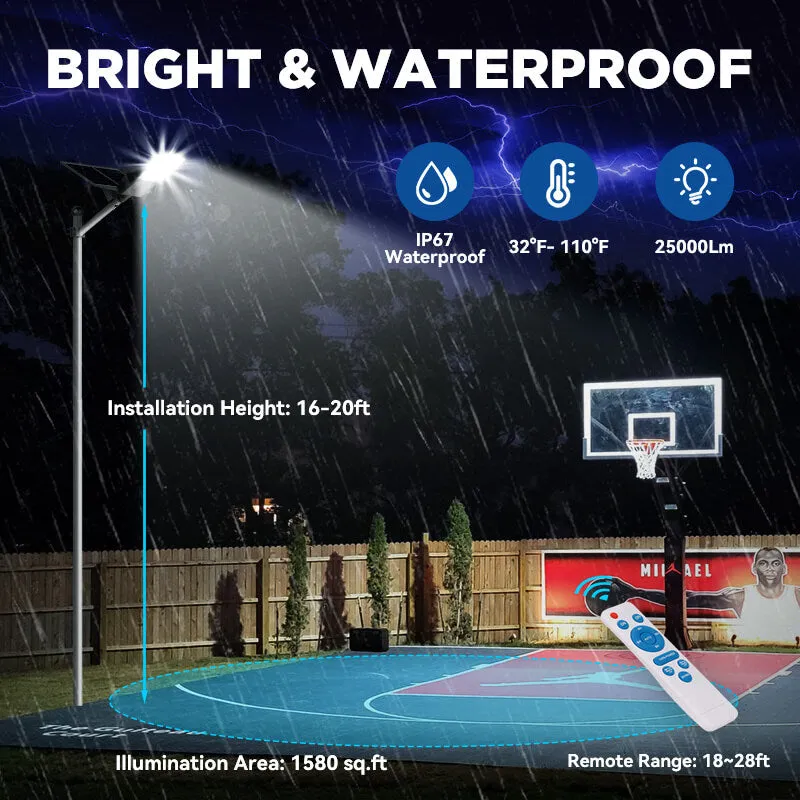 2 PACK 1400 W solar powered street lights 40000 lumens