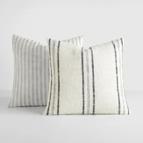 2-Pack Yarn-Dyed Bengal Stripe / Yarn-Dyed Framed Stripe Décor Throw Pillows