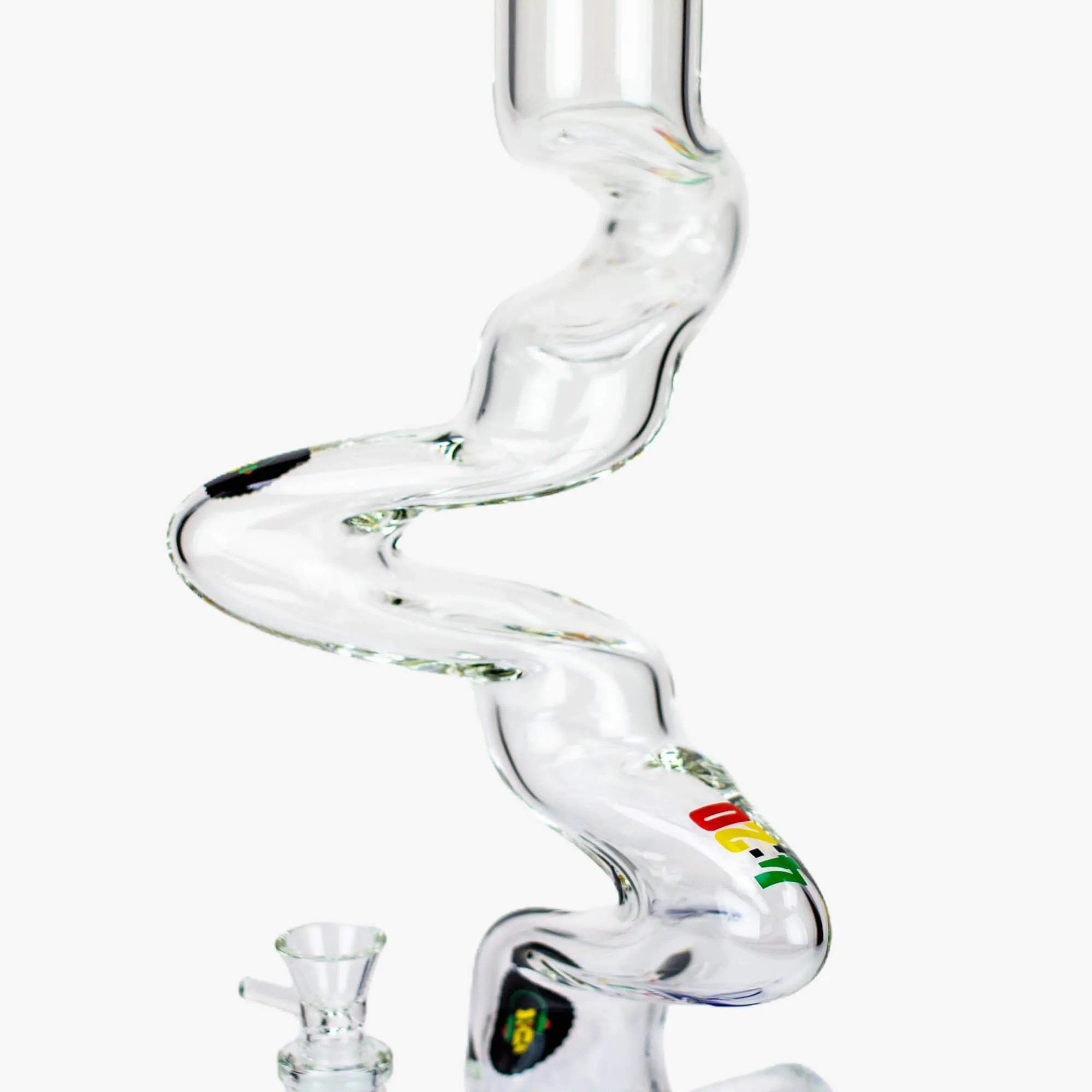 21" Xtream Kink Zong inline Diffuser Glass Water Bong