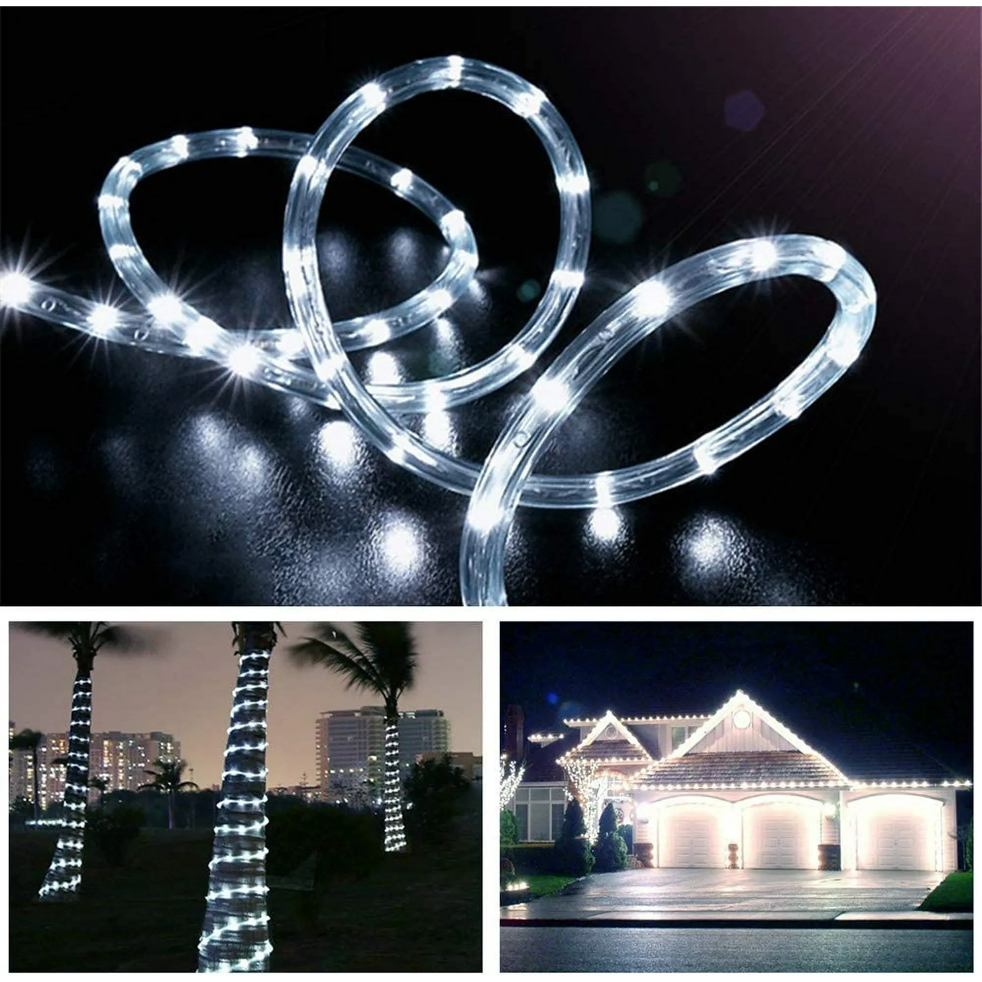 22m Solar Outdoor LED Rope Light