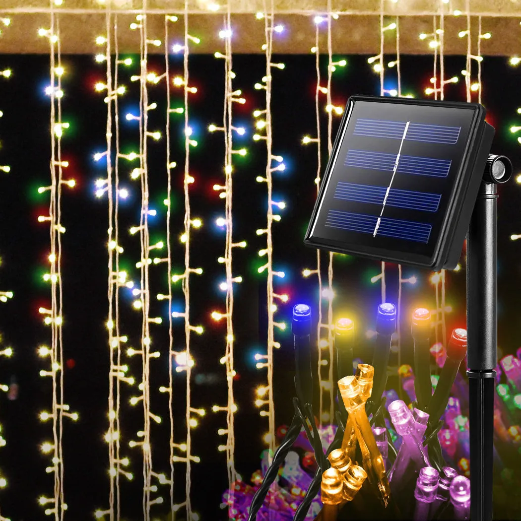 30M 300 LED Bulbs String Solar Powered Fairy Lights Garden Christmas Decor 8 Modes - Multicolour