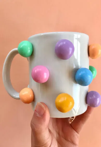 3D POLKA DOTS MUG - 1 CUP SET