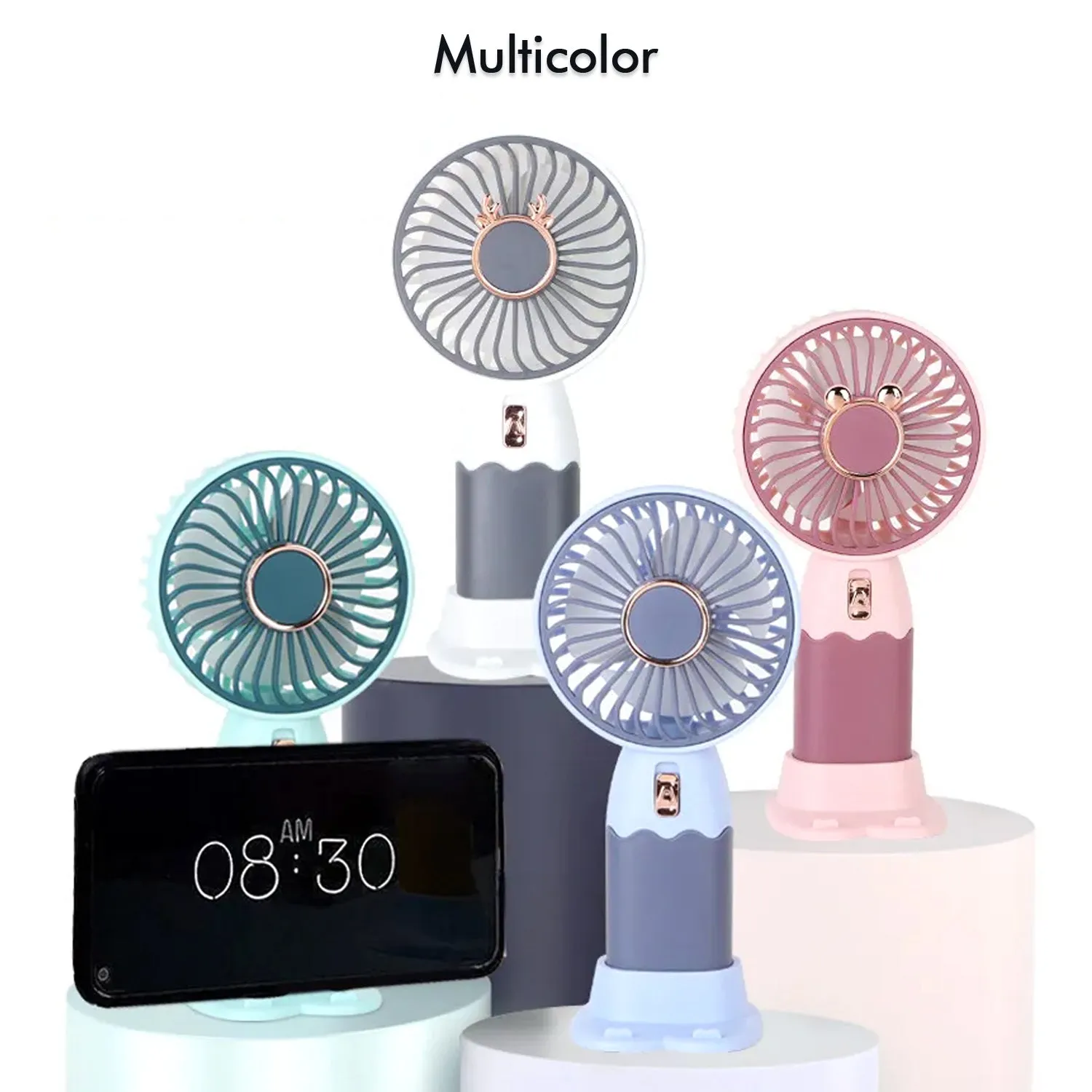 4798 Mini Fan Rechargeable Table Fan Handheld Fan USB Fan Desk Fan Cooling Fan For Home , Office , Car, & Multi Use Fan (Battery Not Include)