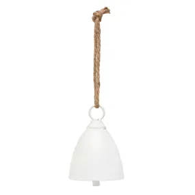 5.25" Matte White Dome Bell Ornament