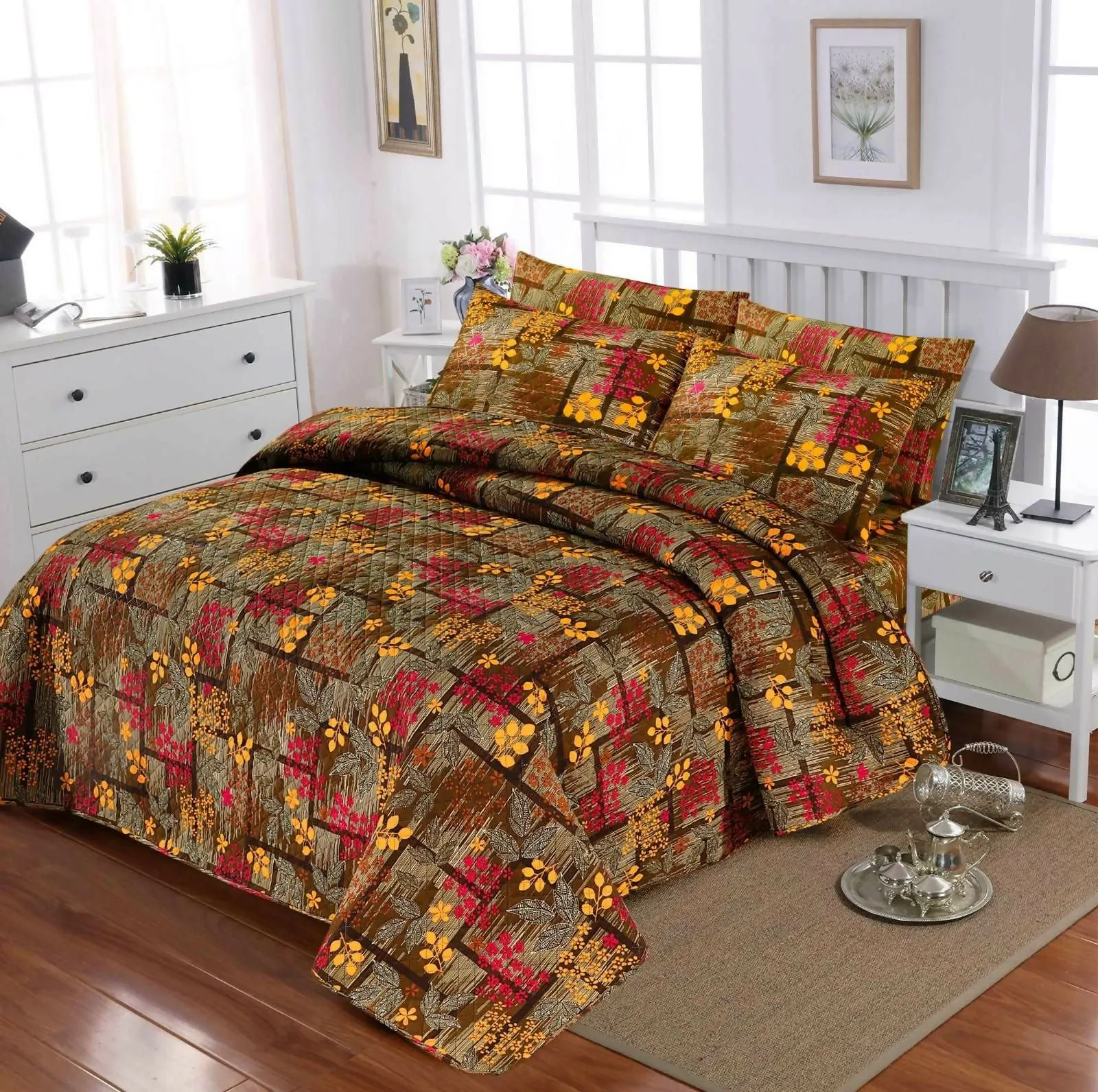 6 Pcs Comforter Set Pure Sattin - Csf48