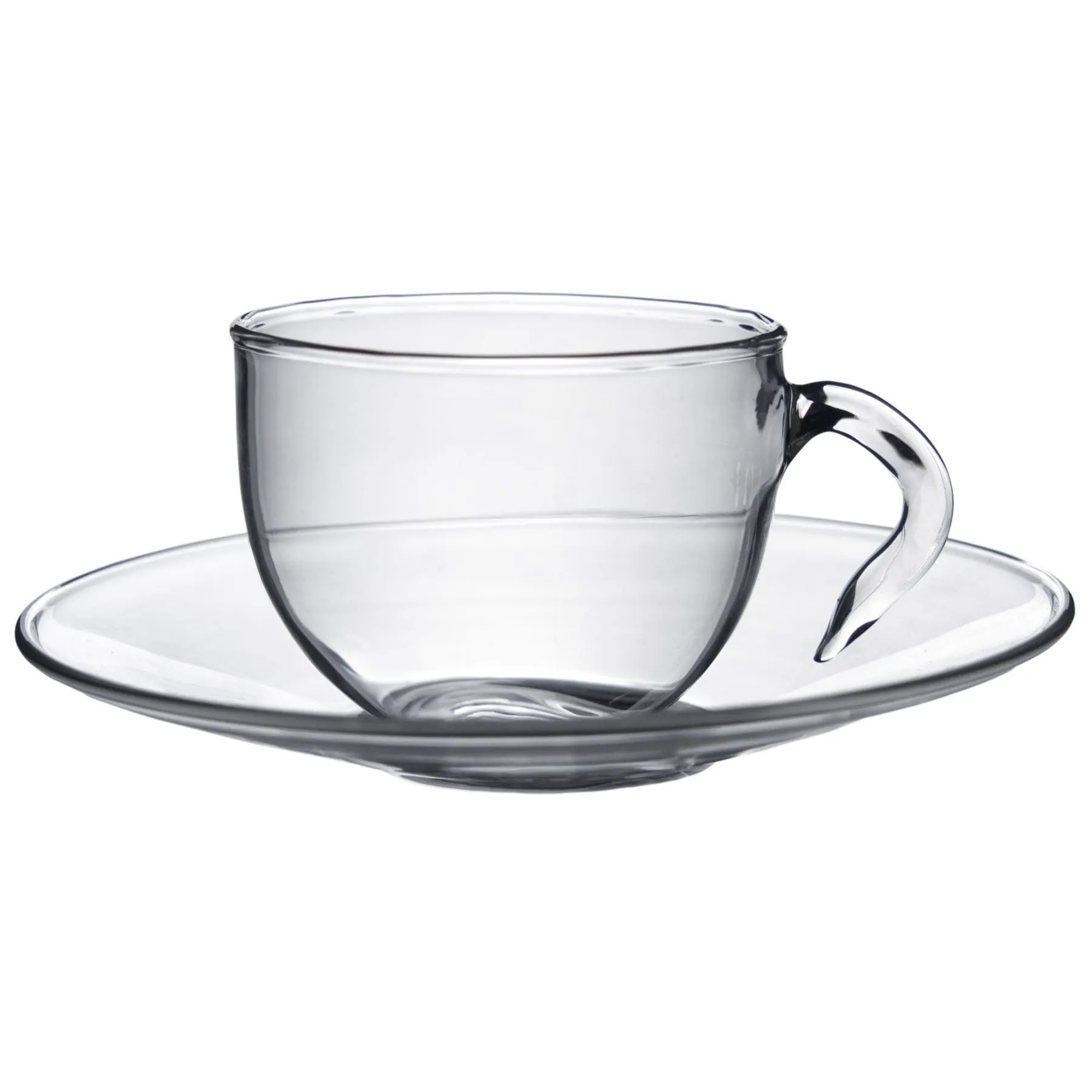 60ml Minimus Glass Espresso Cup & Saucer Set - 6 Sets - By Argon Tableware