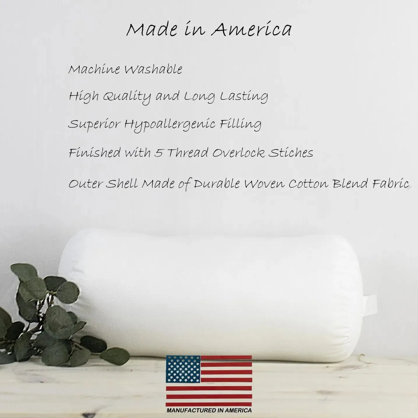 7x30 | Bolster Insert | Indoor Outdoor Hypoallergenic Polyester Fill | Quality Insert | Premium Insert