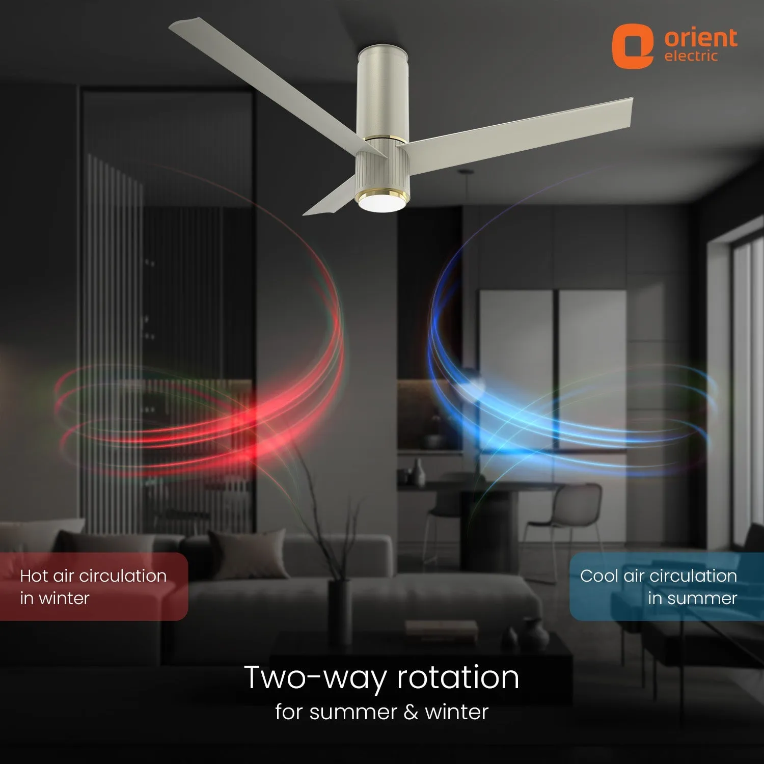 Aeroslim with IoT, Remote & 3CCT Underlight BLDC PRO Smart Ceiling Fan