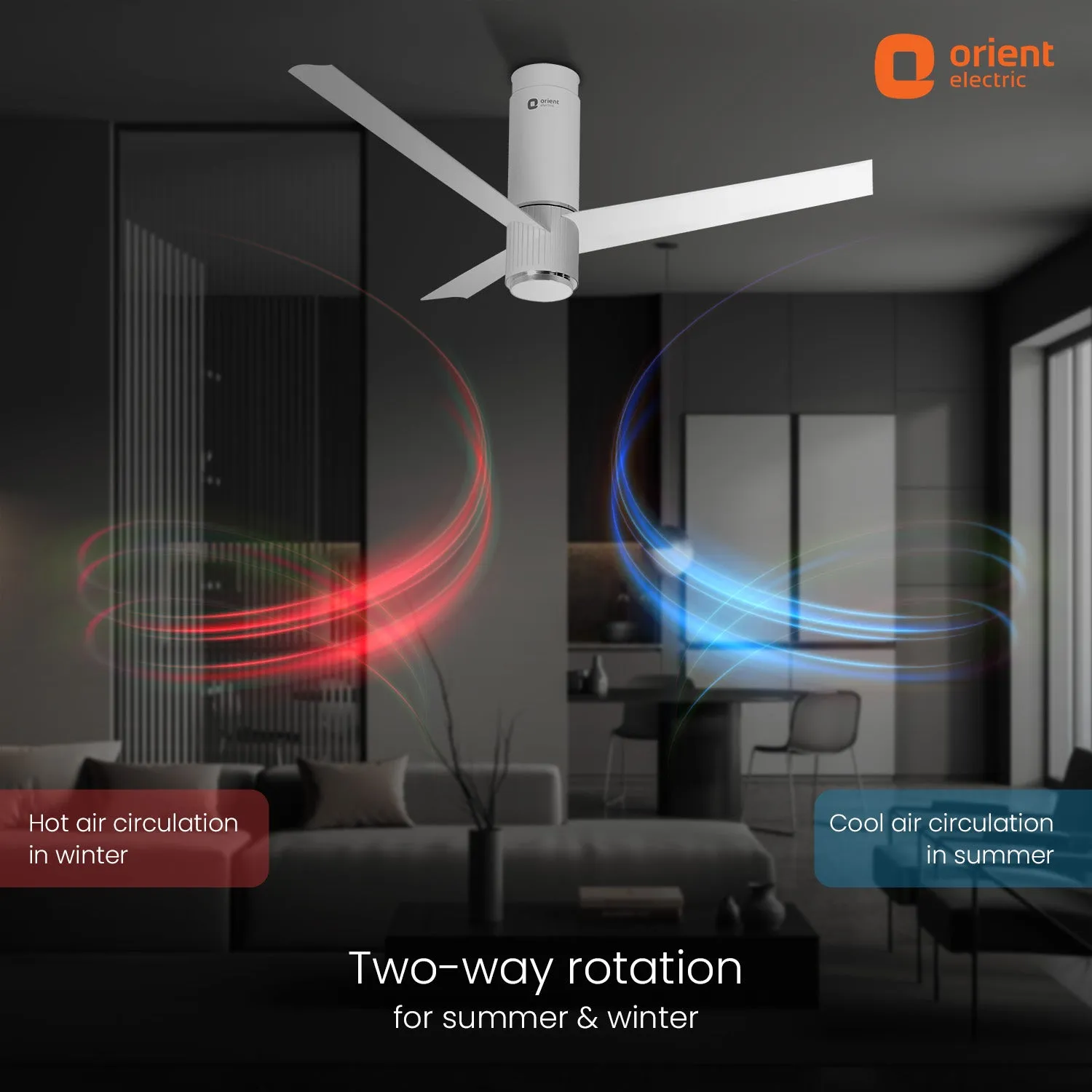 Aeroslim with IoT, Remote & 3CCT Underlight BLDC PRO Smart Ceiling Fan