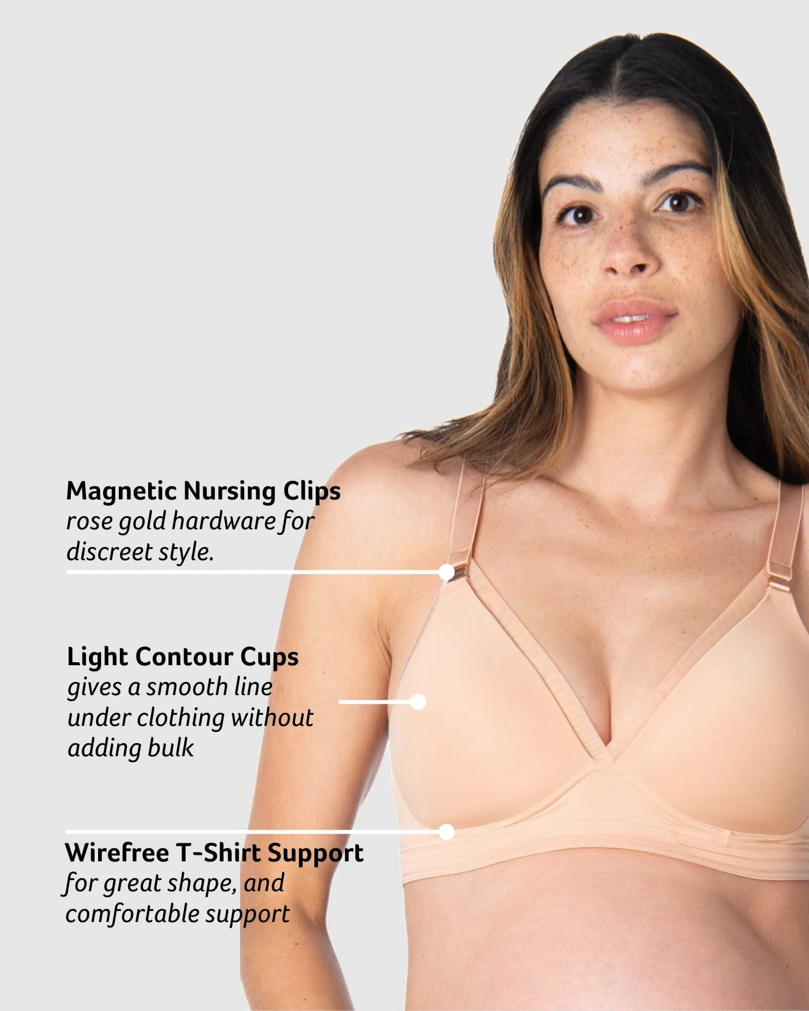 Ambition T-Shirt Nursing Bra - Maple