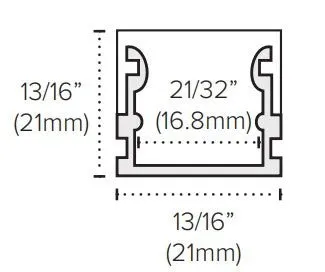 American Lighting PE-TRACE Premium Extrusion Trace Surface Mount 2M