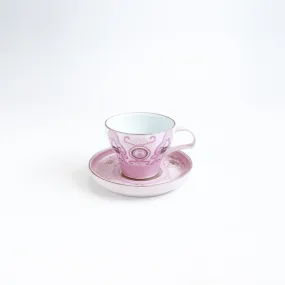 Arita Yaki(ware) Tea Coffee Mug Cup and Saucer Set - Cherry Blossom Pink