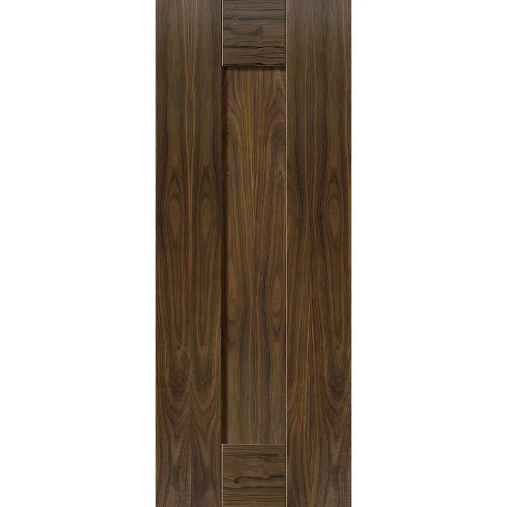 Axis Shaker Walnut Absolute Evokit Double Pocket Doors Panelled- Prefinished