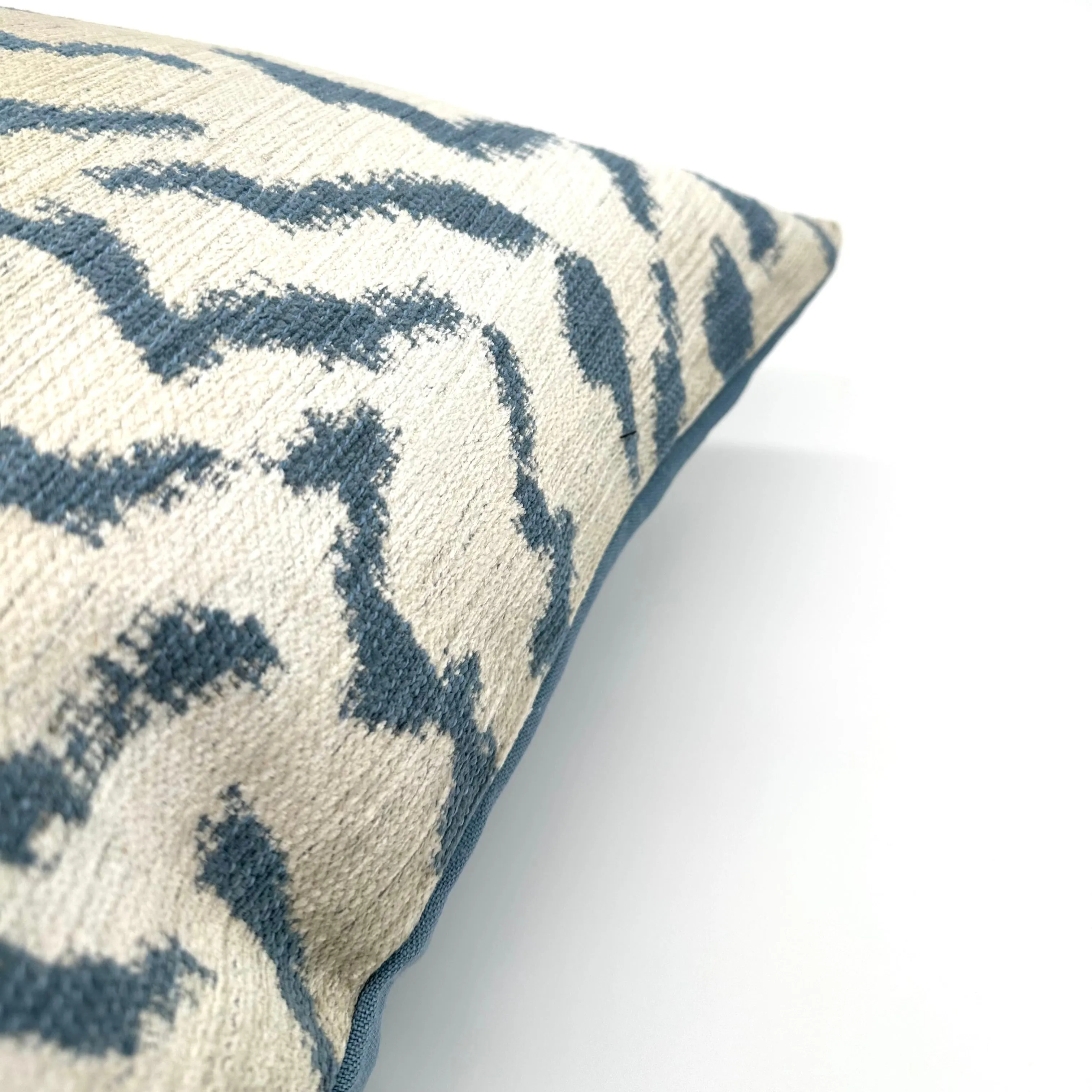 Azure Modern Zebra Throw Pillow Cover 20x20