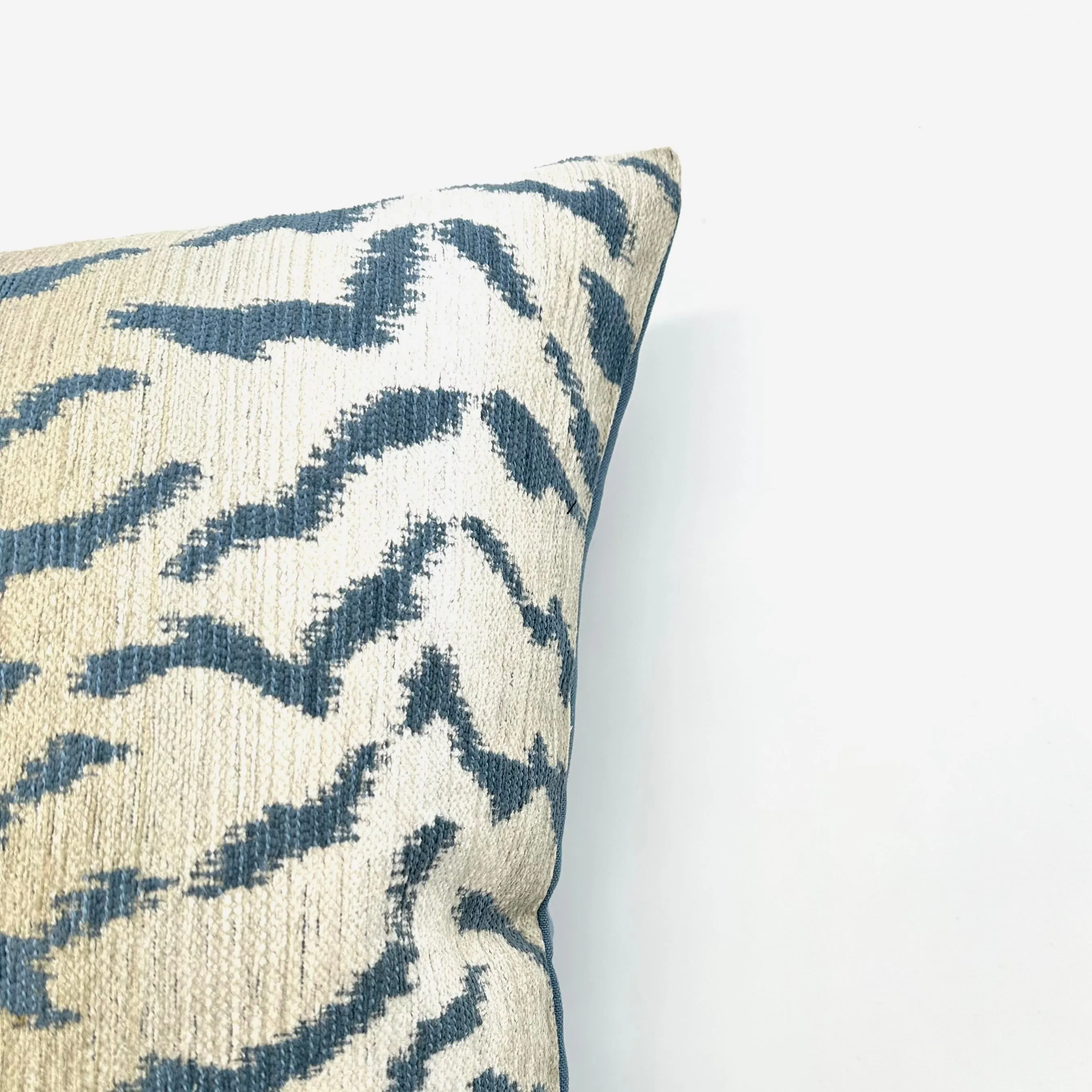 Azure Modern Zebra Throw Pillow Cover 20x20