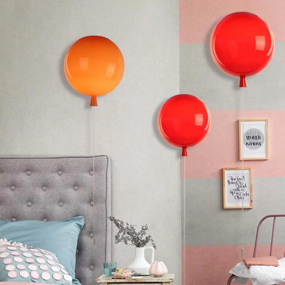 Balloon Wall Lamps Children Wall Light Pull Switch Lighting For Baby Room Bedroom Bedside Corridor Lamps Ecoration Wall Sconce