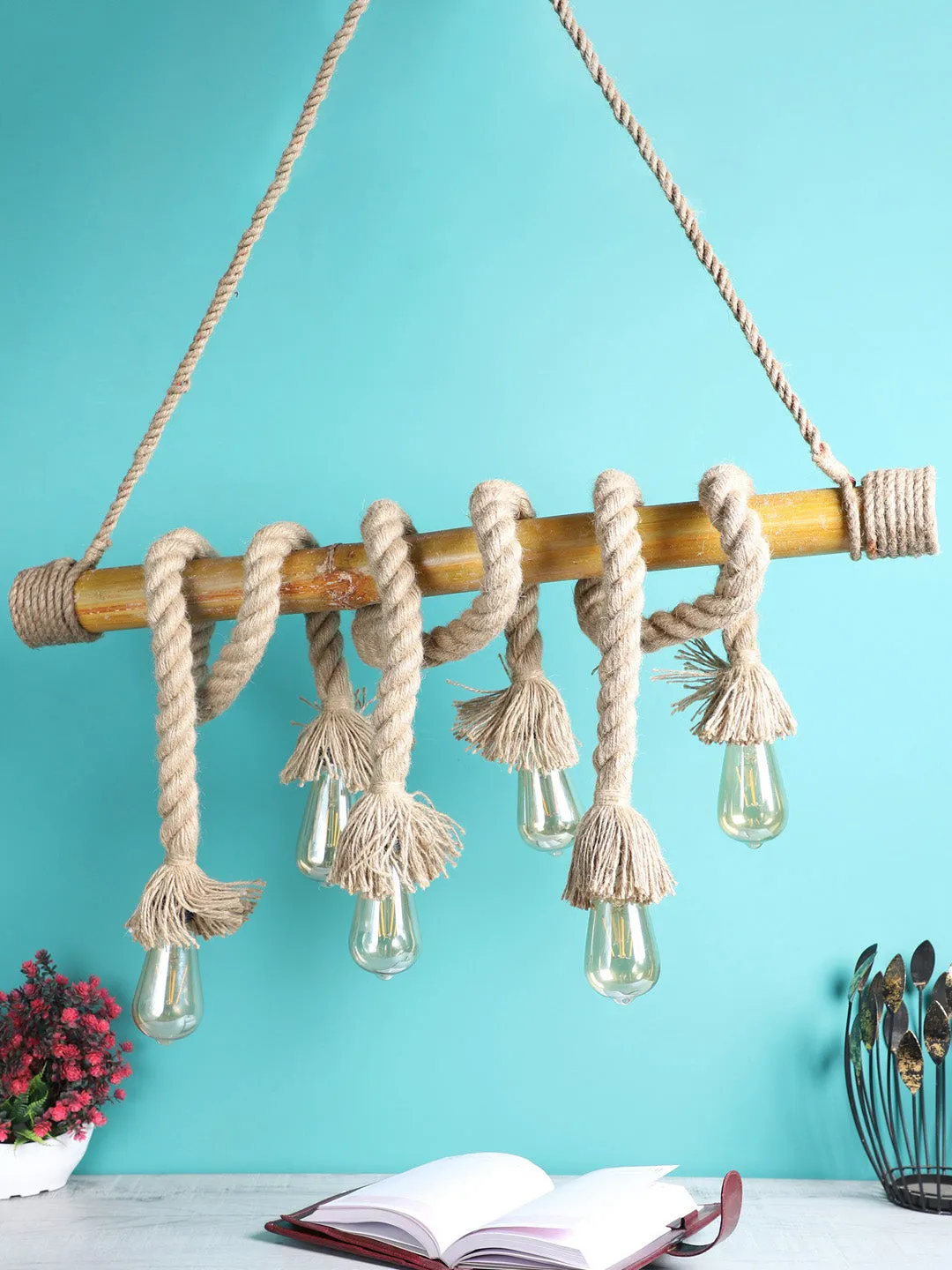 Bamboo Rope Hanging Light - Exim Décor