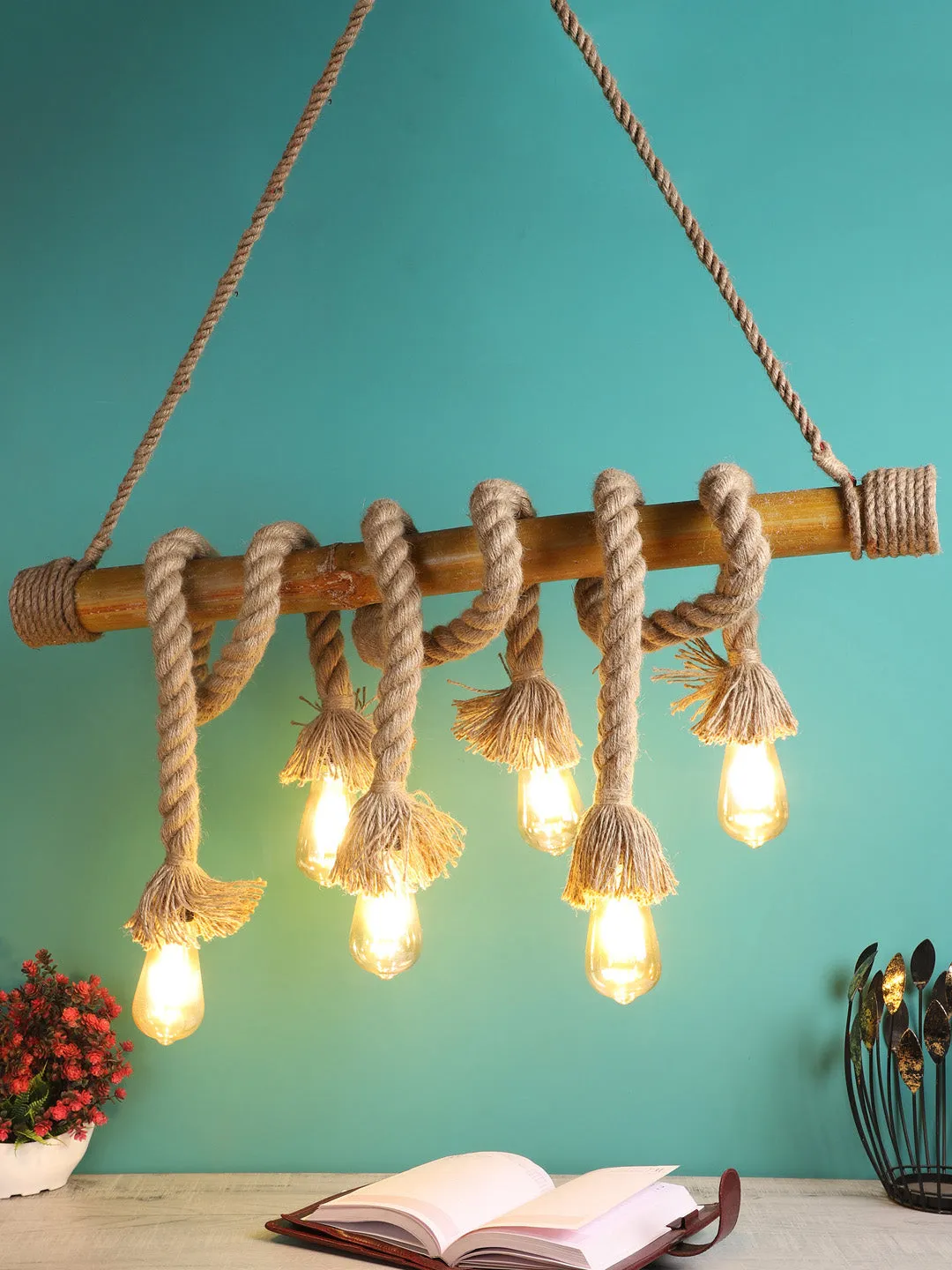 Bamboo Rope Hanging Light - Exim Décor