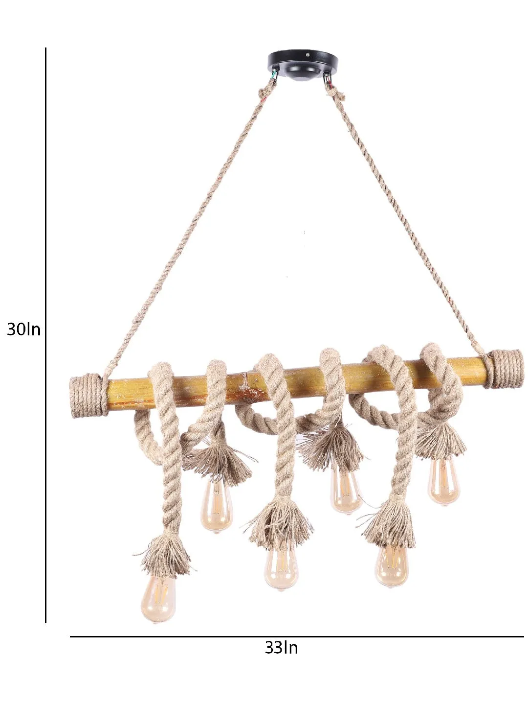 Bamboo Rope Hanging Light - Exim Décor