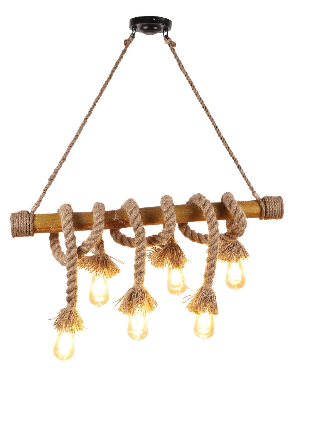 Bamboo Rope Hanging Light - Exim Décor