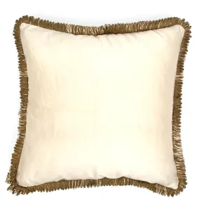 Beige Silk Solid Throw Pillow Cover 20x20