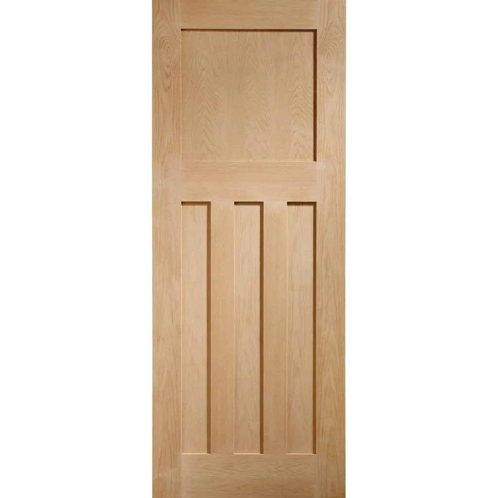 Bespoke DX 1930'S Oak Panel Double Frameless Pocket Door - Prefinished