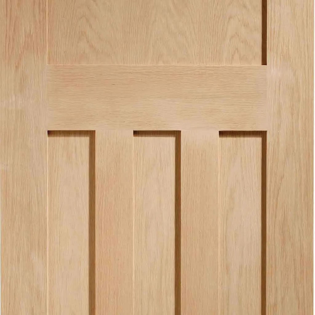 Bespoke DX 1930'S Oak Panel Double Frameless Pocket Door - Prefinished