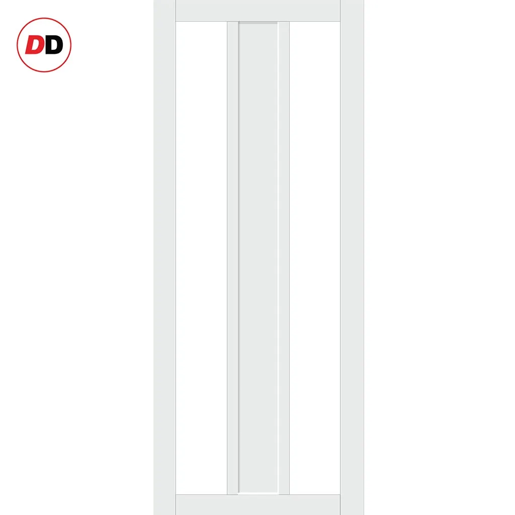 Bespoke Handmade Eco-Urban® Avenue 2 Pane 1 Panel Single Absolute Evokit Pocket Door DD6410SG Frosted Glass - Colour Options