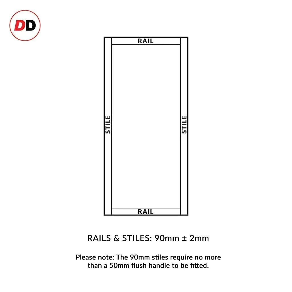 Bespoke Handmade Eco-Urban® Baltimore 1 Pane Double Evokit Pocket Door DD6301G - Clear Glass - Colour Options