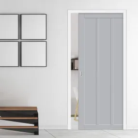 Bespoke Handmade Eco-Urban® Cornwall 3 Panel Single Evokit Pocket Door DD6404 - Colour Options