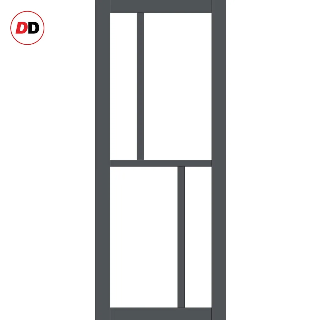 Bespoke Handmade Eco-Urban® Hampton 4 Pane Double Absolute Evokit Pocket Door DD6413G Clear Glass - Colour Options