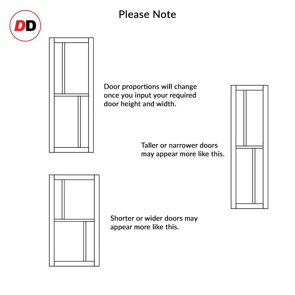 Bespoke Handmade Eco-Urban® Hampton 4 Pane Single Absolute Evokit Pocket Door DD6413SG Frosted Glass - Colour Options